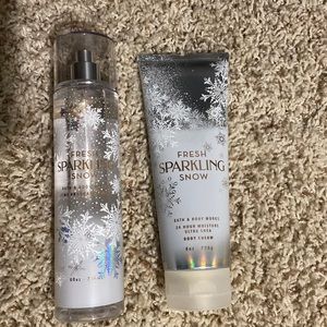 Bath & Body Works - Frangrance Mist and Body Cream in Sparkling Snow